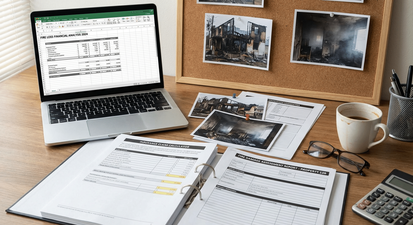 Calcul indemnisation sinistre incendie - documents et analyse
