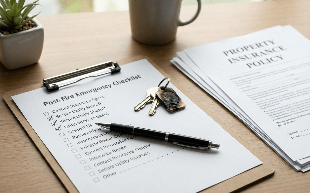 Checklist des démarches à suivre après un incendie de logement