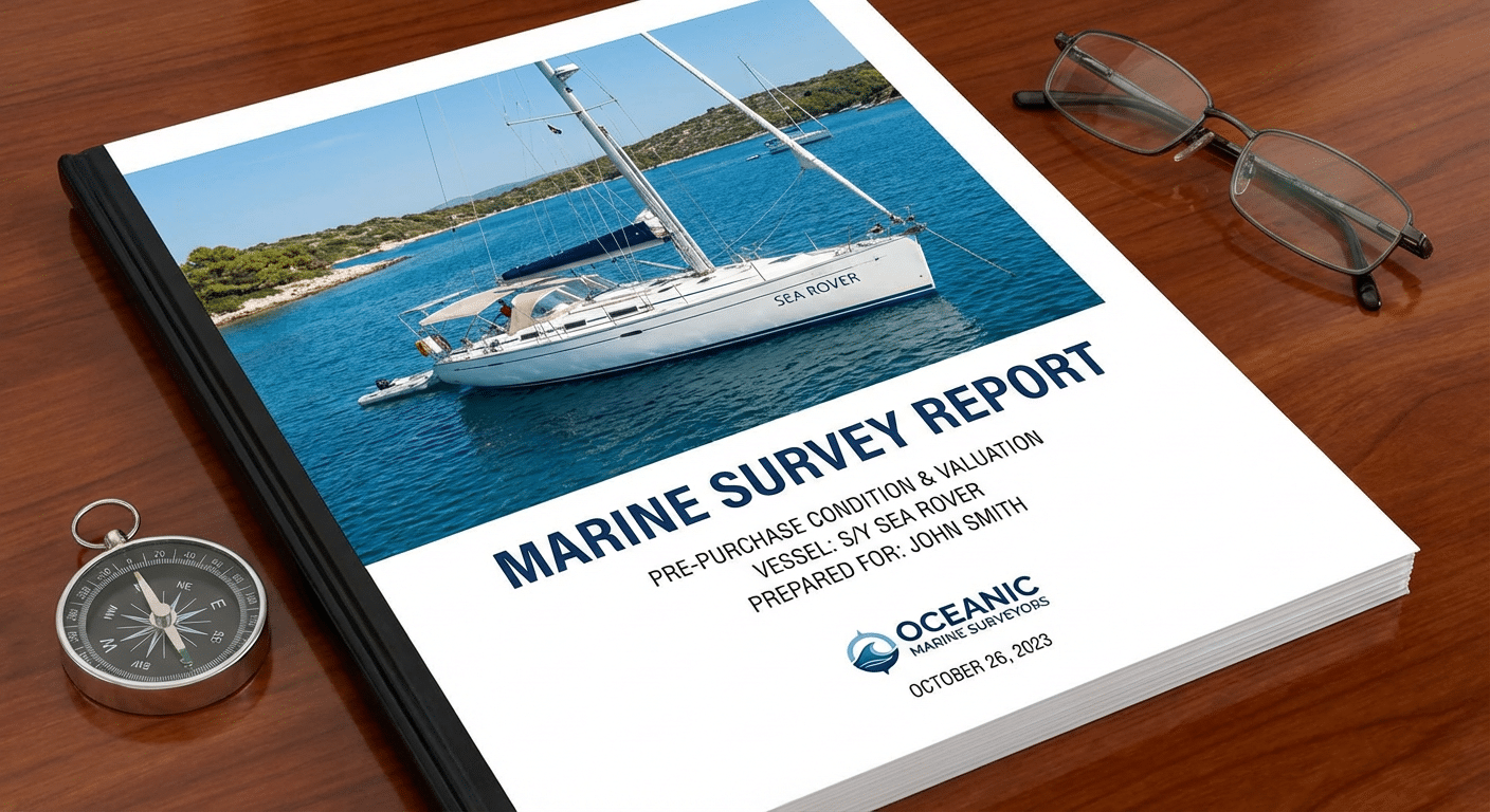 Page de couverture d un rapport d expertise nautique detaille