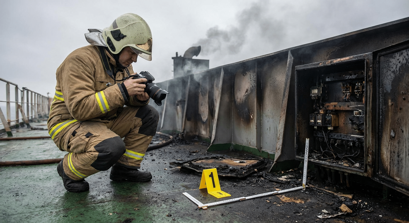 Documentation preuves incendie navire
