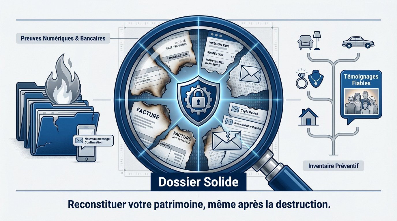 Reconstitution du patrimoine mobilier après un incendie