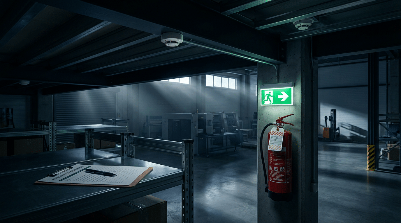 Equipements de prevention incendie en entreprise industrielle