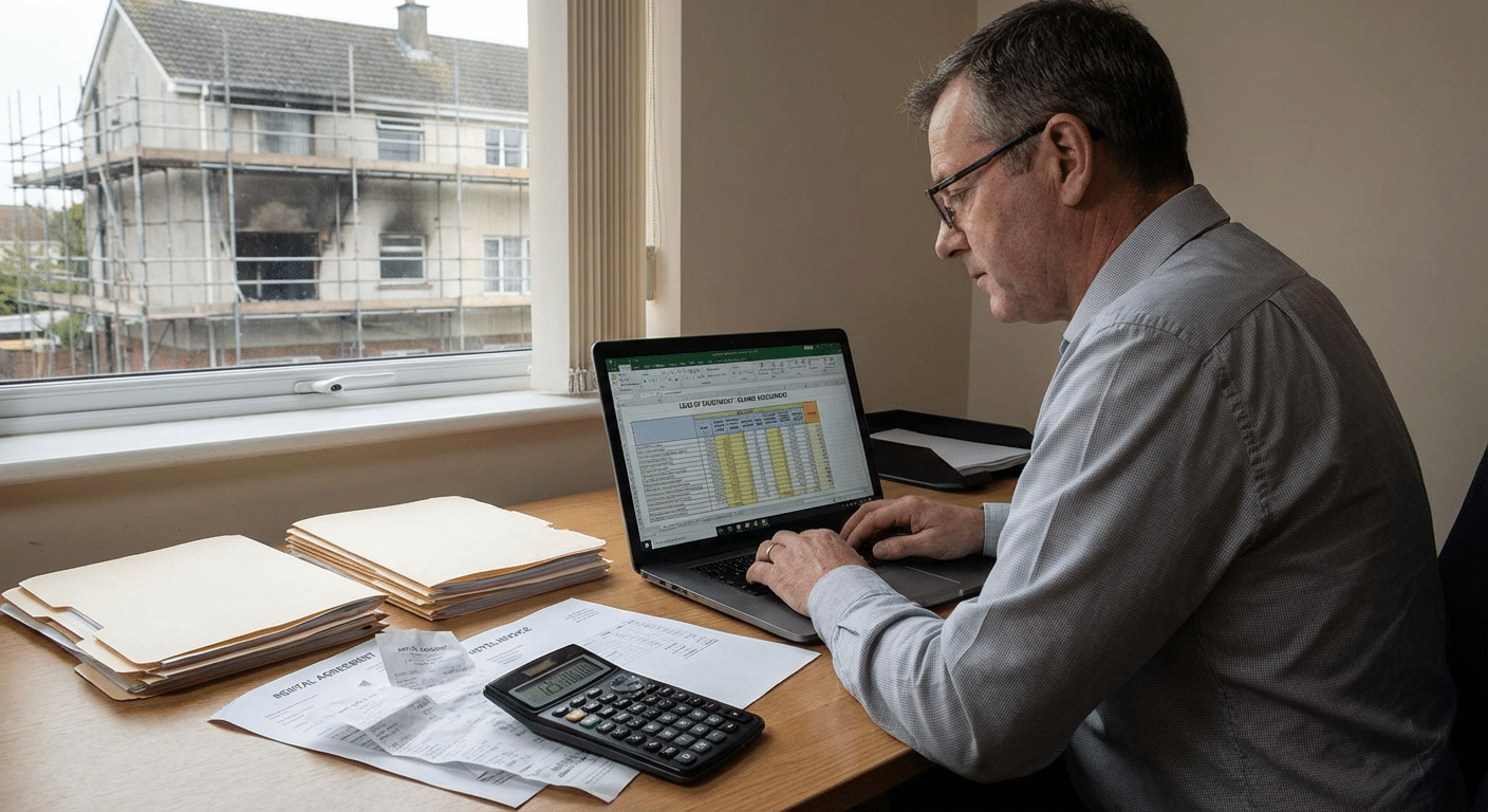 Expert calculant l'indemnisation de perte de jouissance