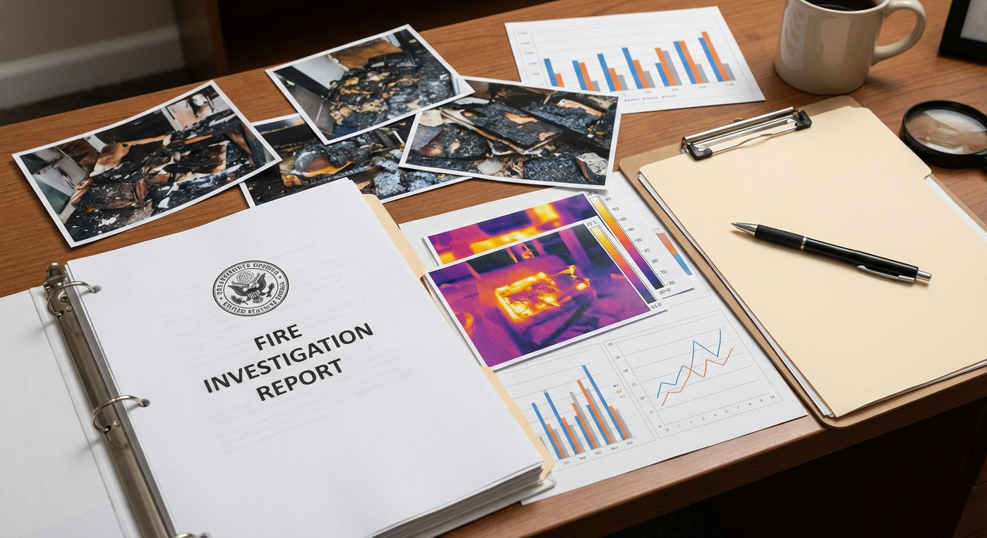 Rapport d expertise incendie avec photographies et analyses thermiques