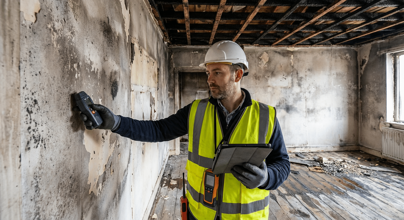 Expertise habitation apres sinistre incendie et degats des eaux