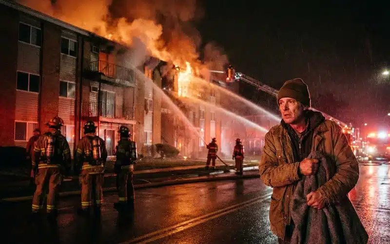 Intervention des pompiers sur un incendie d'appartement