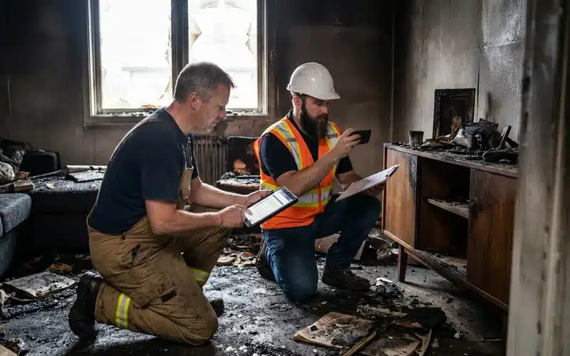 Inventaire des biens endommages par un incendie d habitation