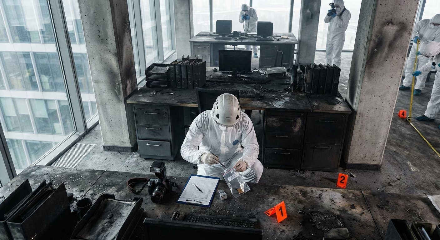 Investigation incendie entreprise : collecte de preuves