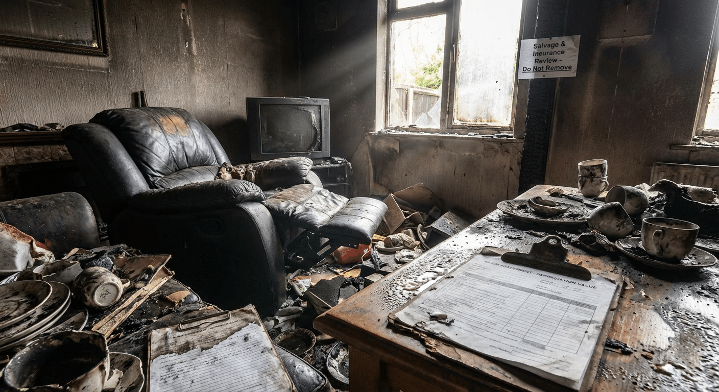 Mobilier endommage par incendie avec concept de vetuste assurance