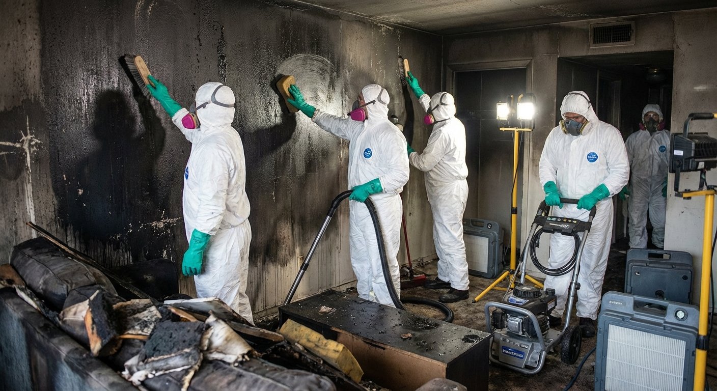 Nettoyage apres incendie - decontamination Fire Forensic