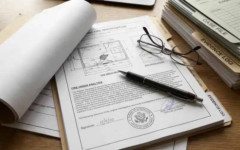 Rapport expertise incendie judiciaire avec analyses techniques