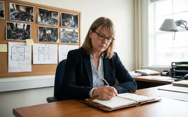 Redaction du rapport d'expertise apres sinistre incendie locataire