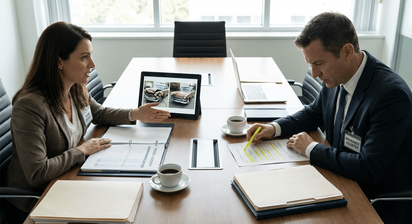 Négociation entre expert et assureur pour l'indemnisation