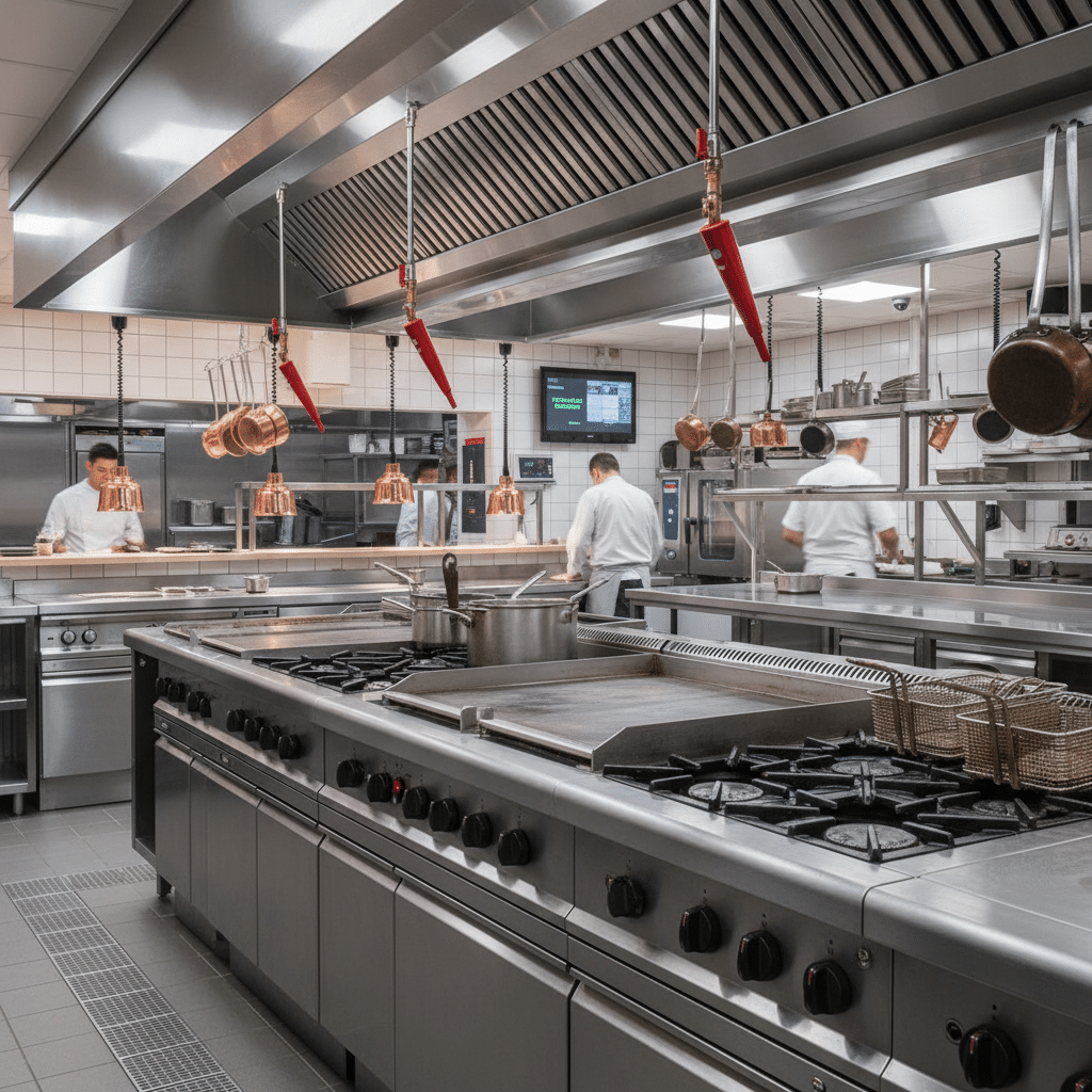 Système d'extinction automatique de cuisine professionnelle